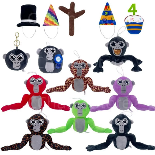 2025 New Gorilla Tag Plush Soft Stuffed Monkey Orangutan Plushies Doll Toy Cute Cartoon Anime Doll Kawaii Pillow Gift for Kid